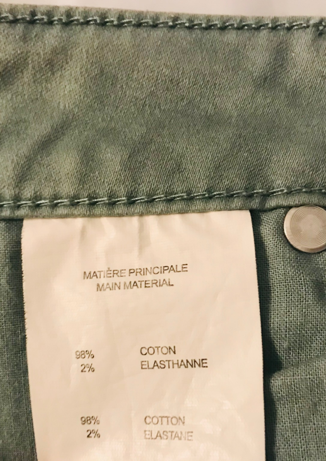 Jean Chino vert d'eau Taille 38 🌿✨