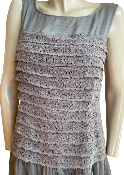 🌟 Robe en soie bleue Taille 38 🌟