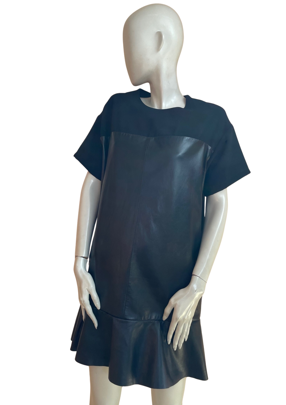Robe De Soirée Cocktail Papaya Dorée Et Noire - Taille S, Occasion Très Bon état