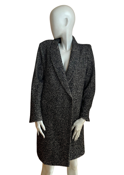 🧥✨ Manteau Chevron en laine – Taille 40