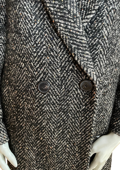 🧥✨ Manteau Chevron en laine – Taille 40