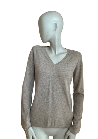 🧶 Pull laine & cachemire Beige – Taille 40 👌