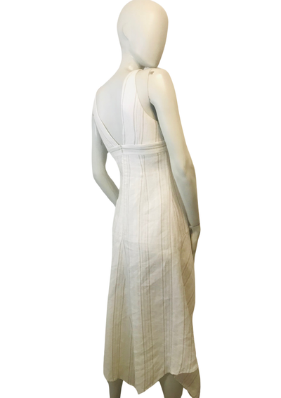 🌟 Robe longue en lin rayée Taille 36 🌟