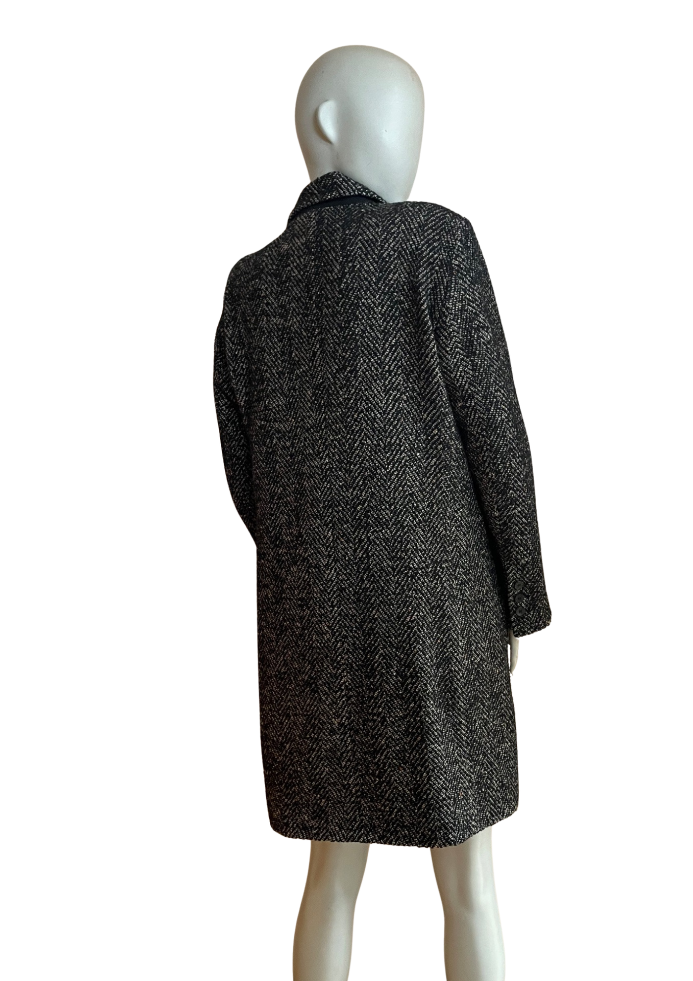 🧥✨ Manteau Chevron en laine – Taille 40