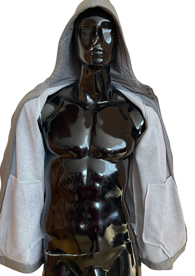 Veste à capuche  🧥 – Gris chiné, confort Taille M