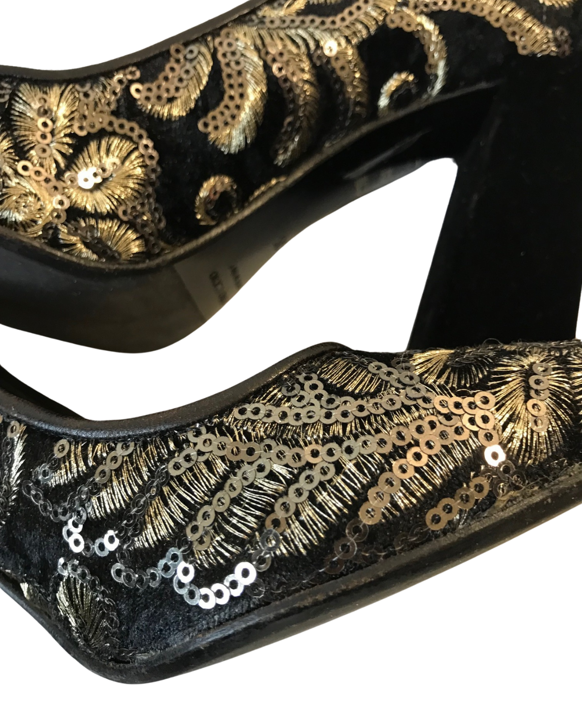 Escarpins en velours et sequins Pointure 35