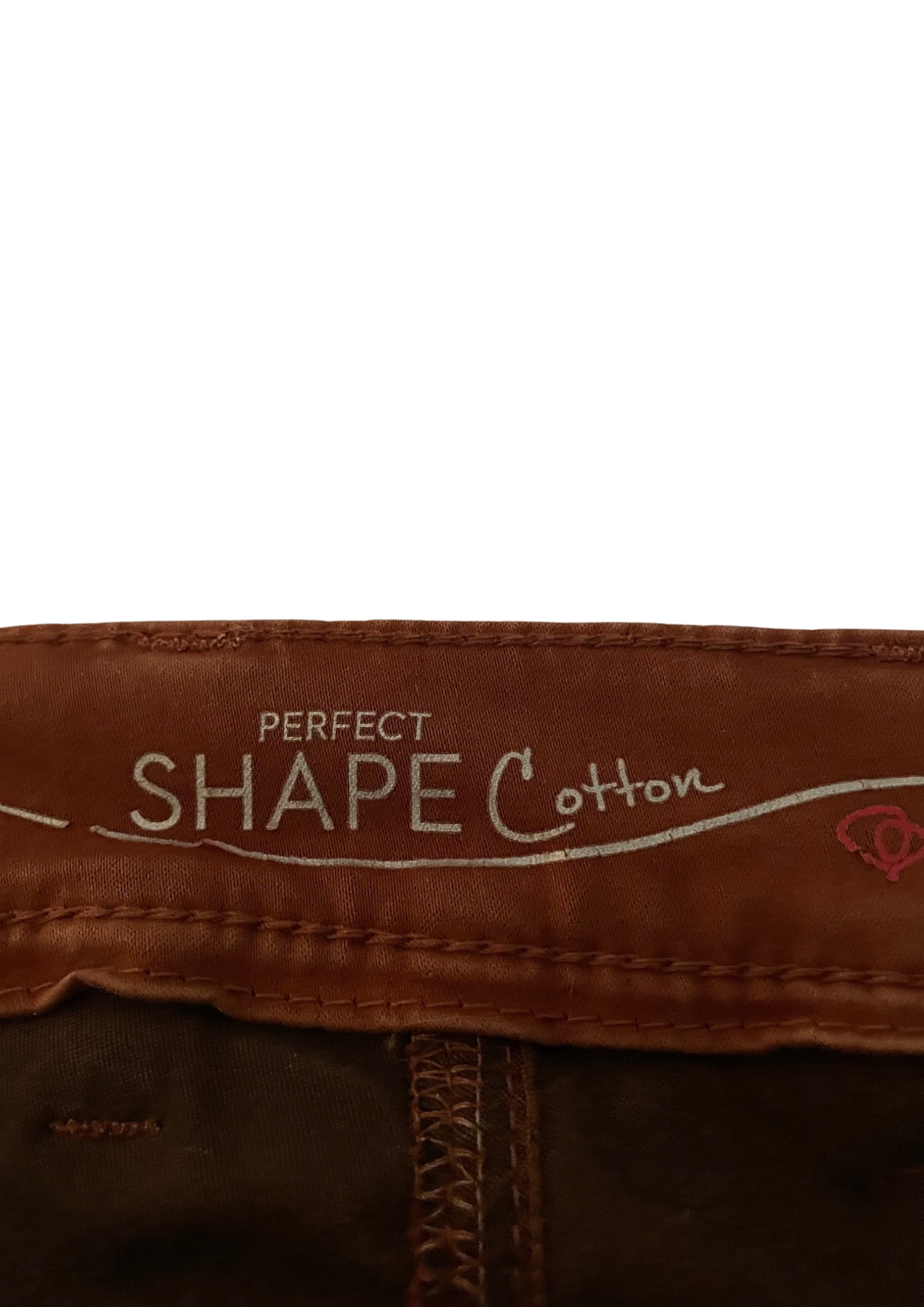 👖 Pantalon Perfect Shape coton stretch – Marron brique Taille 40 🍂✨