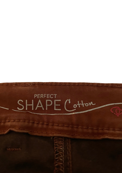 👖 Pantalon Perfect Shape coton stretch – Marron brique Taille 40 🍂✨