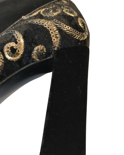 Escarpins en velours et sequins Pointure 35