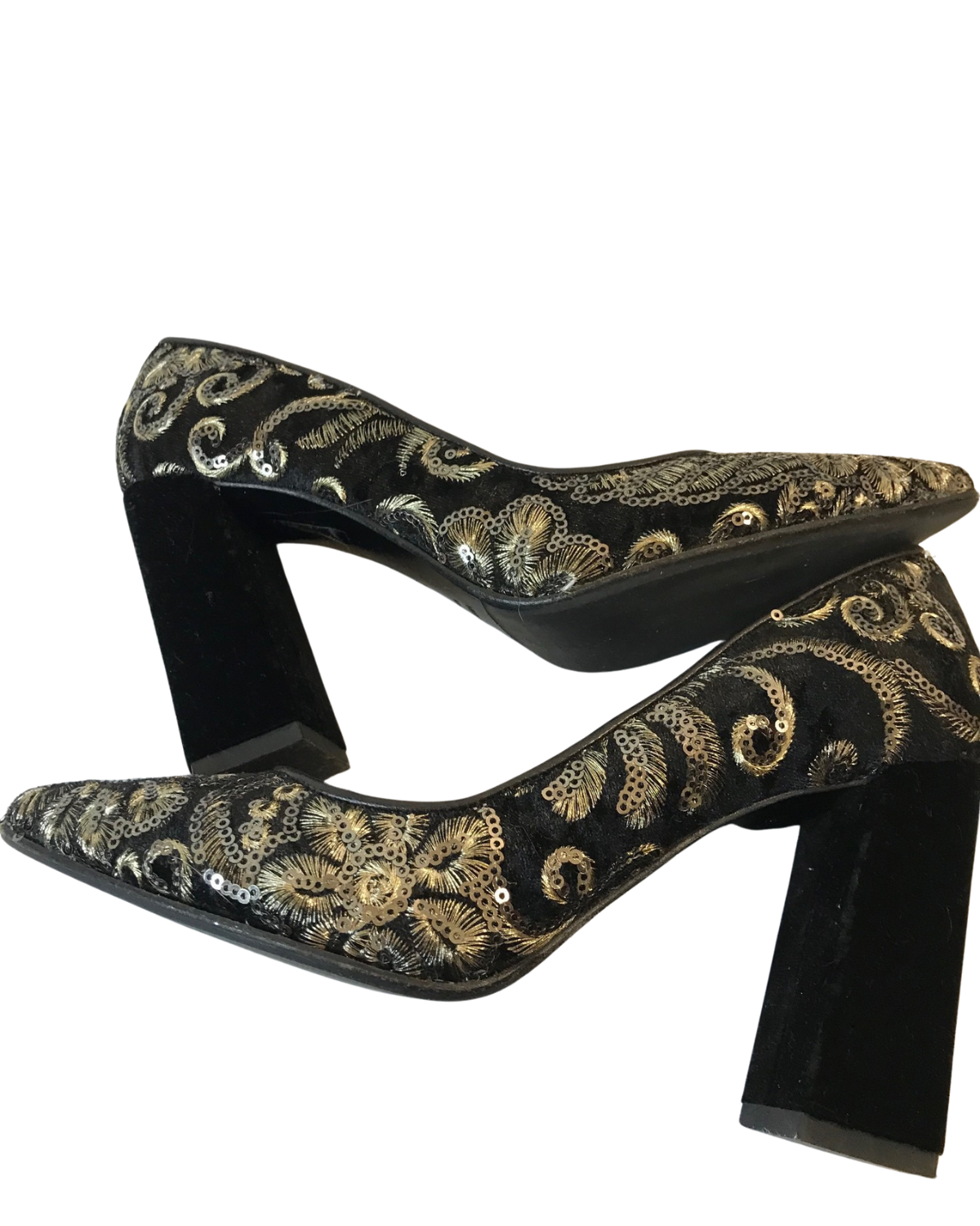 Escarpins en velours et sequins Pointure 35