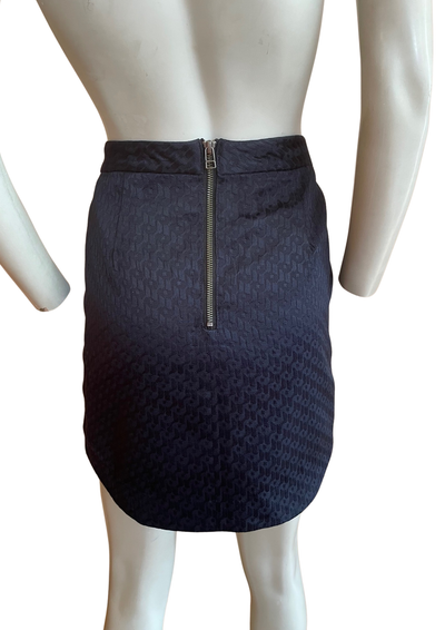 ✨ Jupe droite bleu nuit texturée Taille 38 ✨