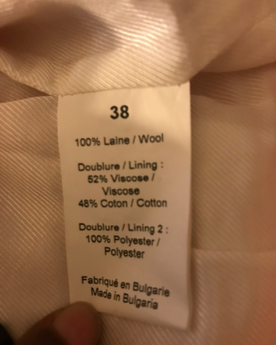 Pantalon rose poudré en laine Taille 38 (Neuf)