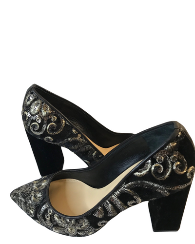 Escarpins en velours et sequins Pointure 35