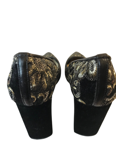 Escarpins en velours et sequins Pointure 35