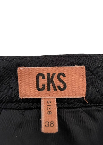 ✨ Jupe droite bleu nuit texturée Taille 38 ✨