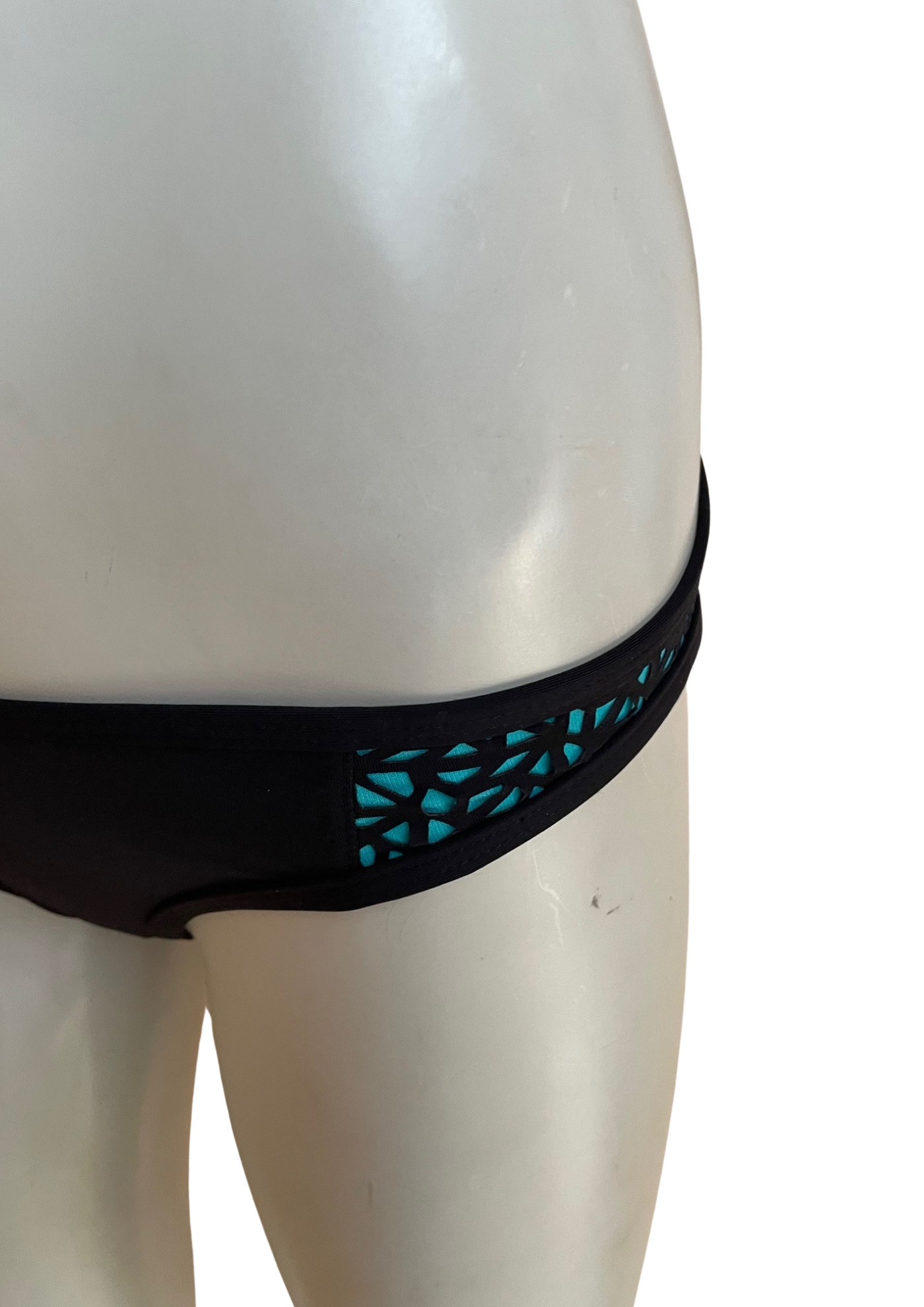 🖤 Bikini  Bandeau Noir & Turquoise – Taille FR 38 (Neuf) 🖤