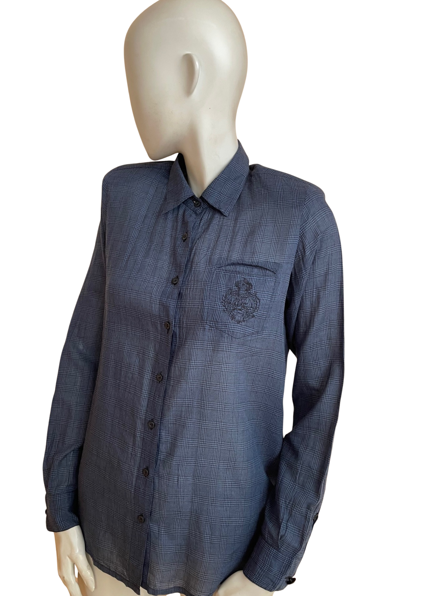 👔💙 Chemise femme  à carreaux bleus – Chic & effortless Taille 38