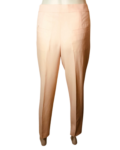 Pantalon rose poudré en laine Taille 38 (Neuf)
