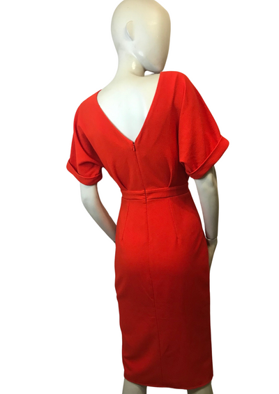 ✨ Robe Crayon Rouge  🔥 Élégante & Féminine – Taille 36
