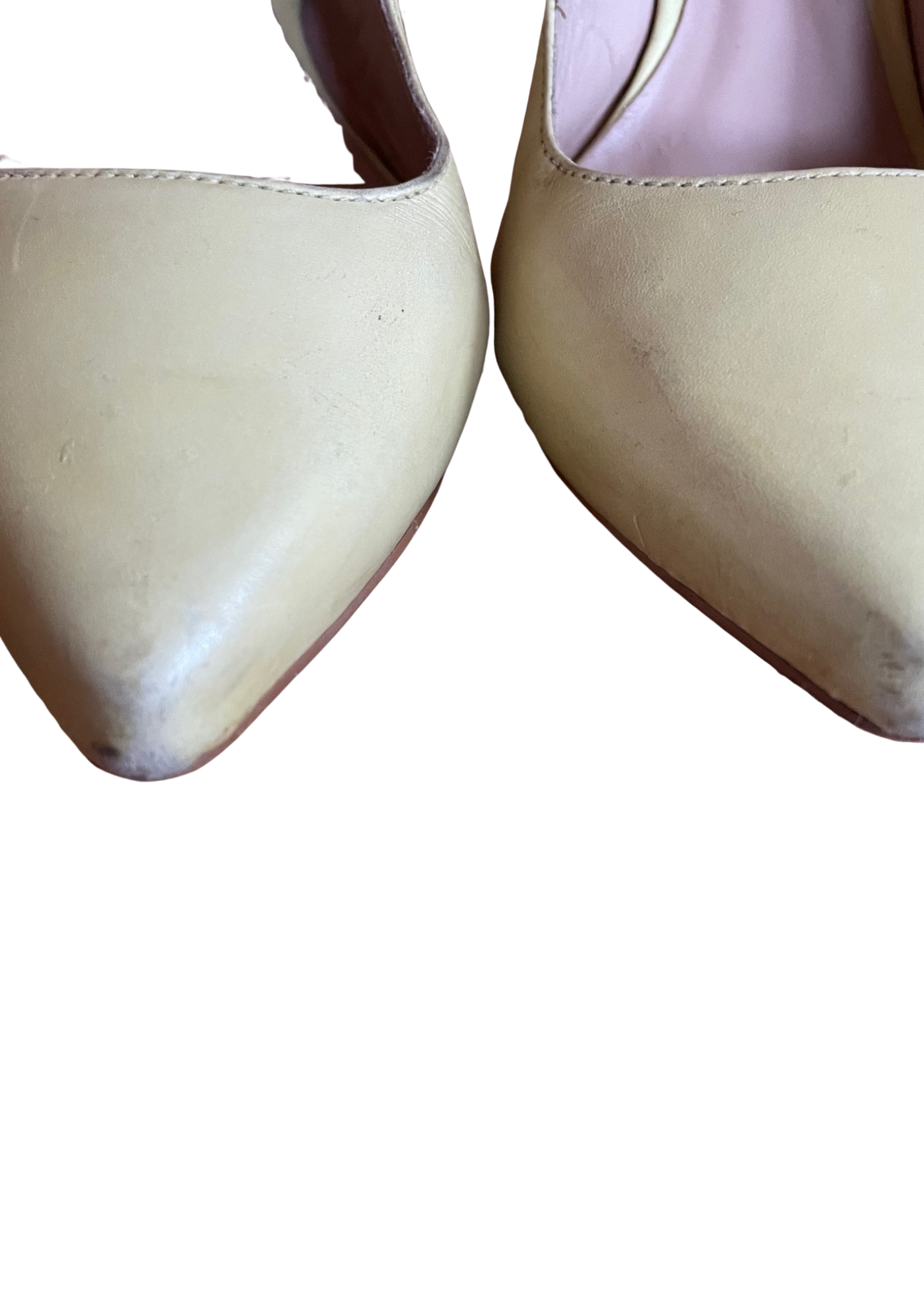 💛 Escarpins en cuir jaune pastel – Pointure 39 👠✨