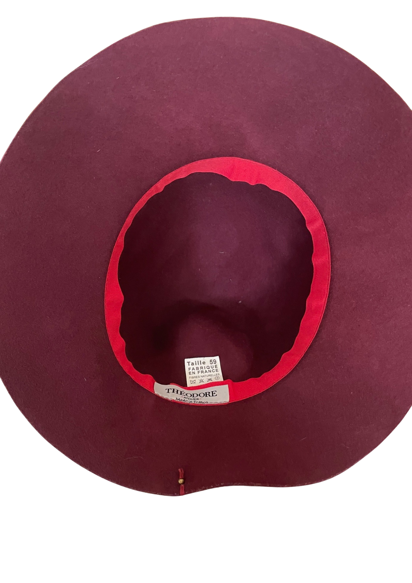 🎩 Chapeau bordeaux 🇫🇷 – Élégance made in France Taille 59