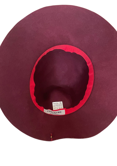 🎩 Chapeau bordeaux 🇫🇷 – Élégance made in France Taille 59