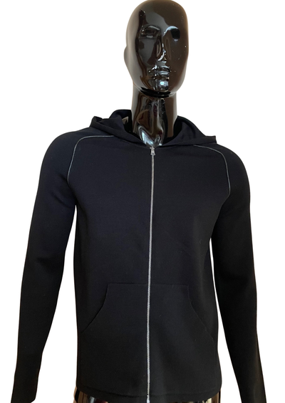 🖤 Hoodie zippé Sandro 100% laine – Taille S 🧵✨