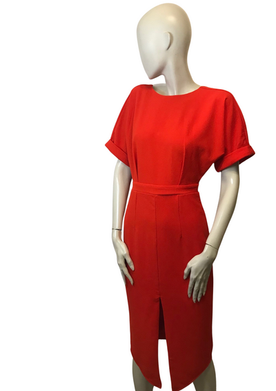 ✨ Robe Crayon Rouge  🔥 Élégante & Féminine – Taille 36