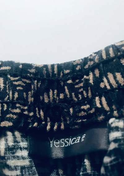 Pantalon à motifs 100% Lin Taille 46