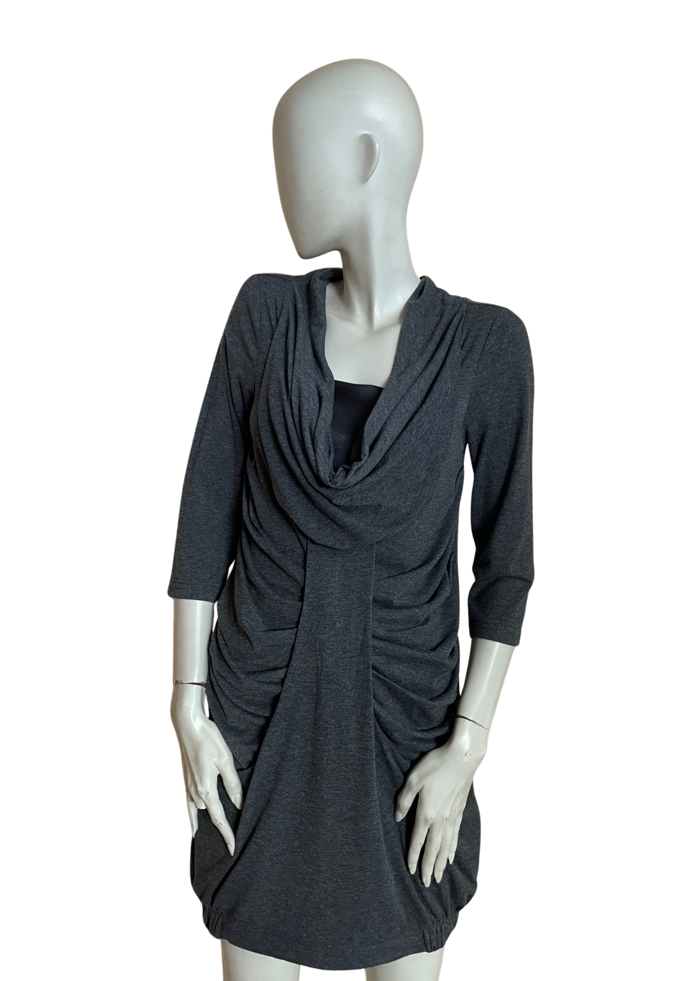 🌟 Robe drapée anthracite Taille 38 🌟