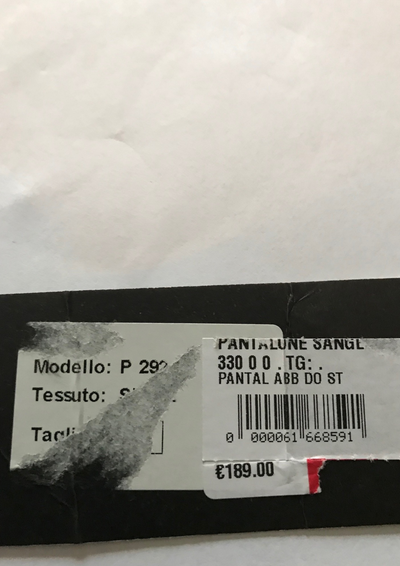 Pantalon à motifs Taille 42 (neuf)