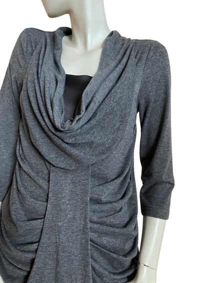 🌟 Robe drapée anthracite Taille 38 🌟