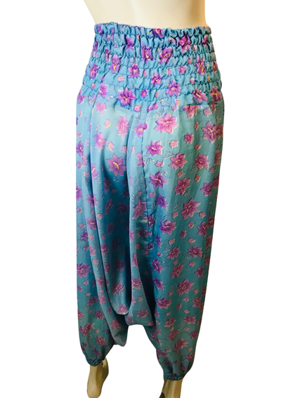 Sarouel imprimé floral 100% soie recyclée – Taille Unique 🌸