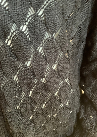 🖤 Gilet ajouré noir – Élégance & confort Taille 50 ✨