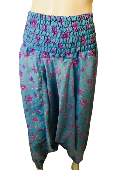 Sarouel imprimé floral 100% soie recyclée – Taille Unique 🌸