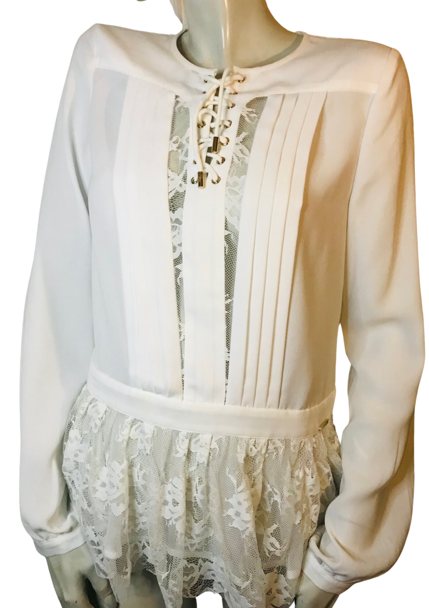 Blouse empiècement dentelle Taille 36 (Neuve)