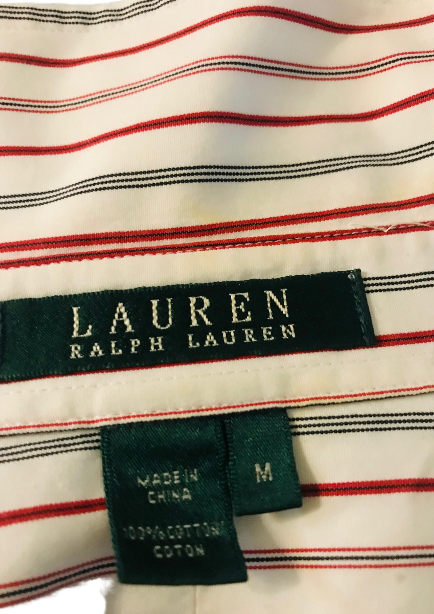Chemise rayée en coton – Taille 38 💼