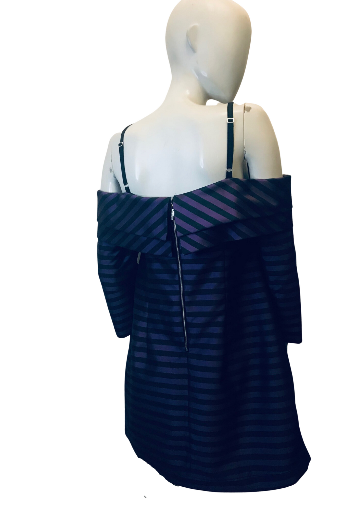 Robe rayée manches 3/4 Taille 36 (Neuve)