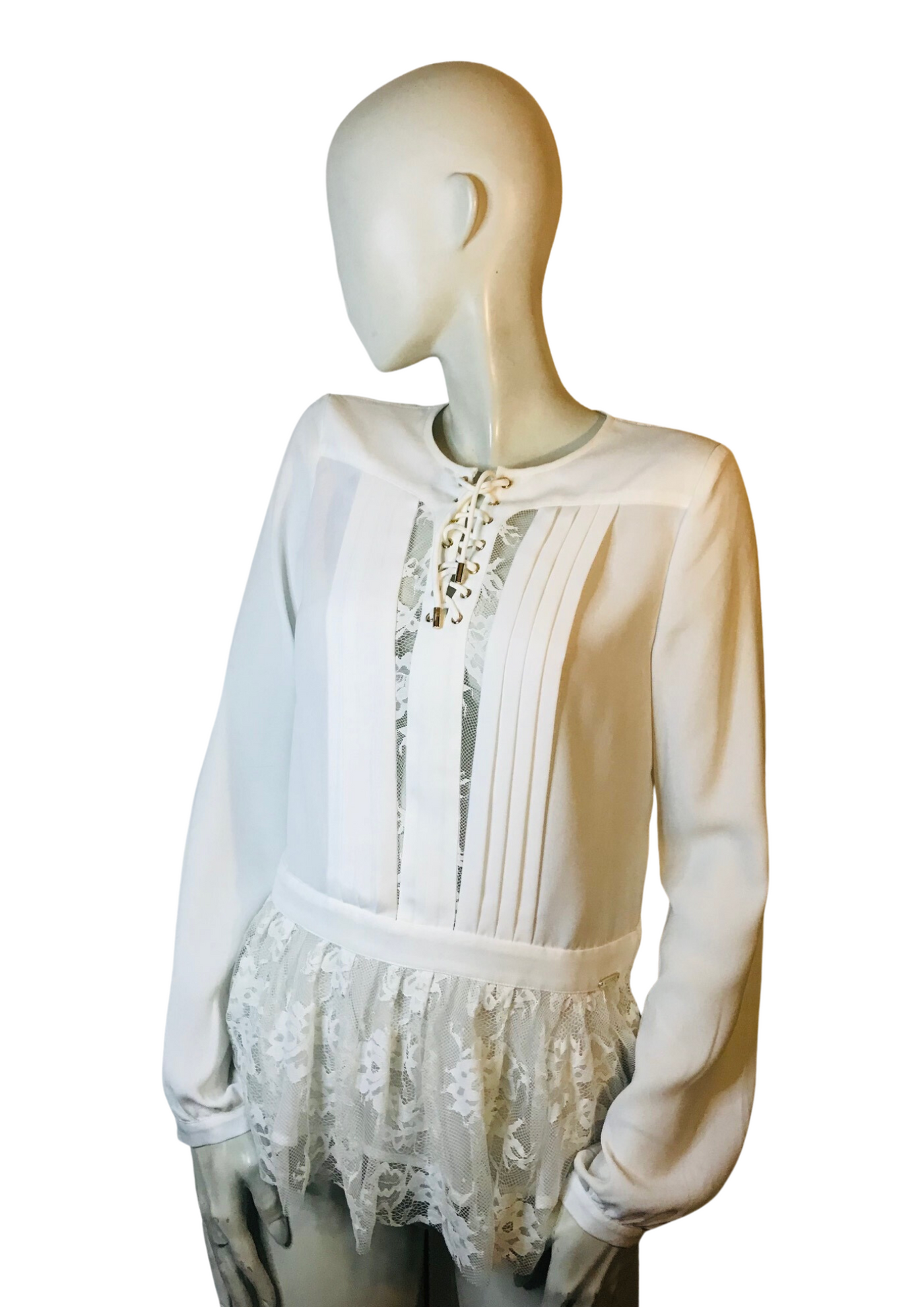 Blouse empiècement dentelle Taille 36 (Neuve)