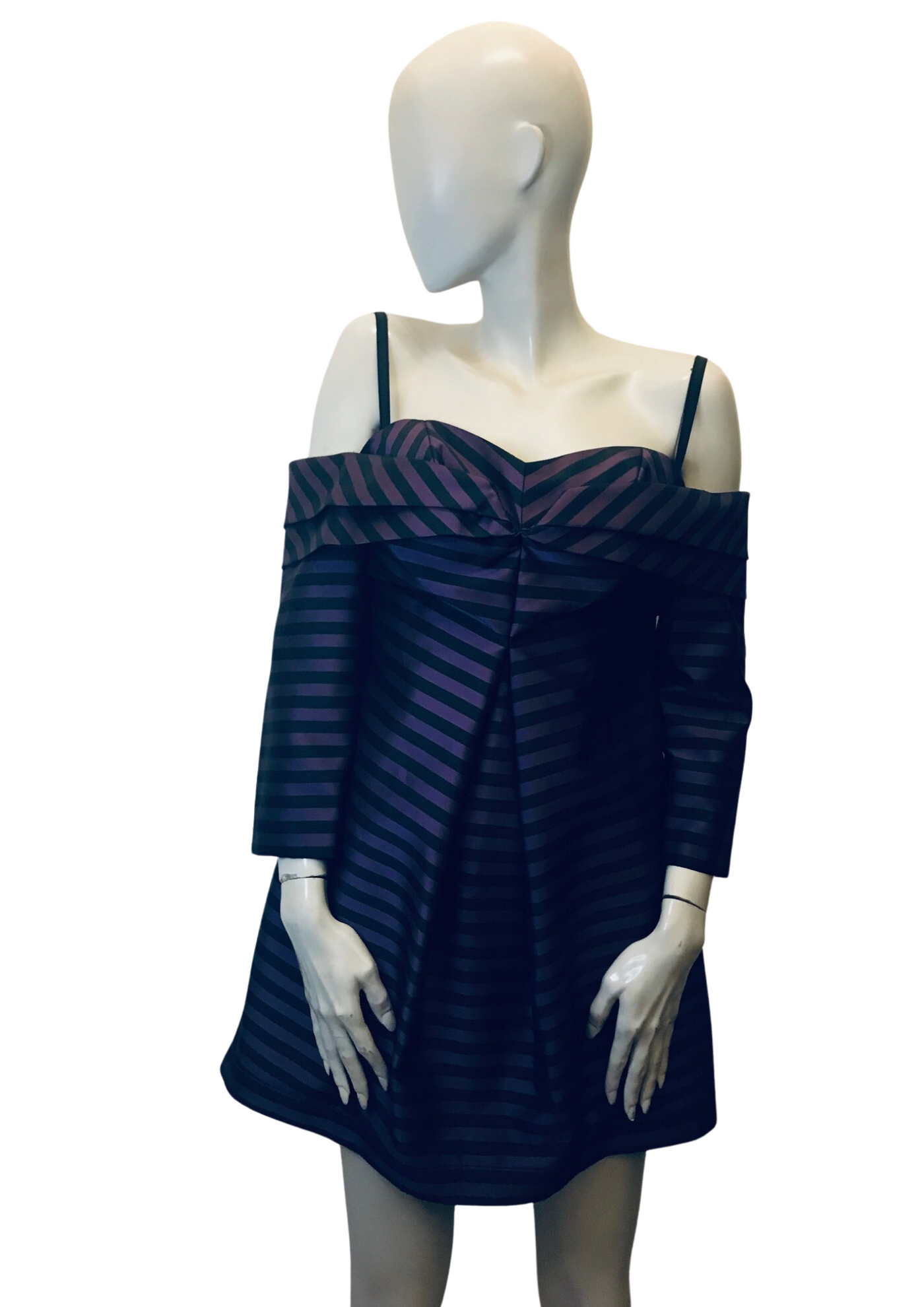Robe rayée manches 3/4 Taille 36 (Neuve)