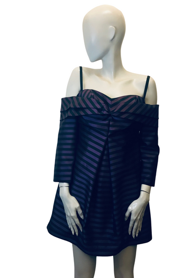 Robe rayée manches 3/4 Taille 36 (Neuve)