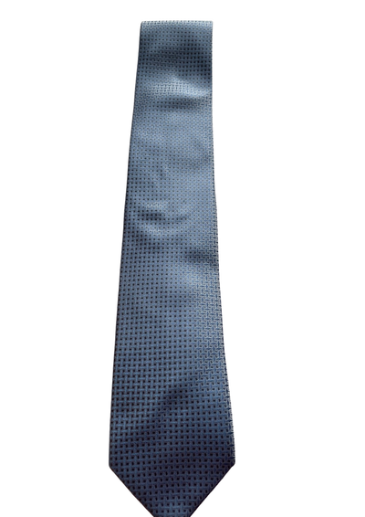 👔✨ Cravate bleue motif géométrique – Élégance & raffinement