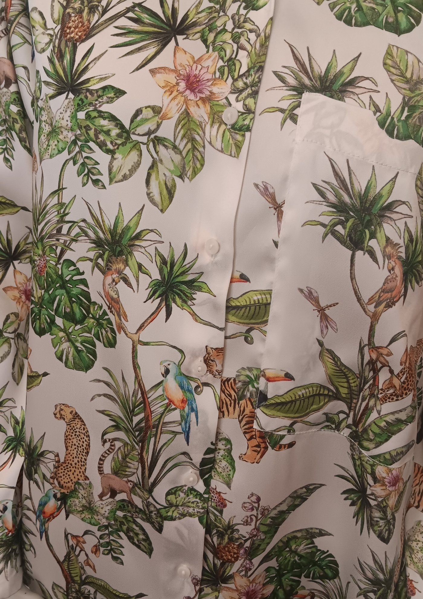 Chemisier à motifs tropicaux Taille 34