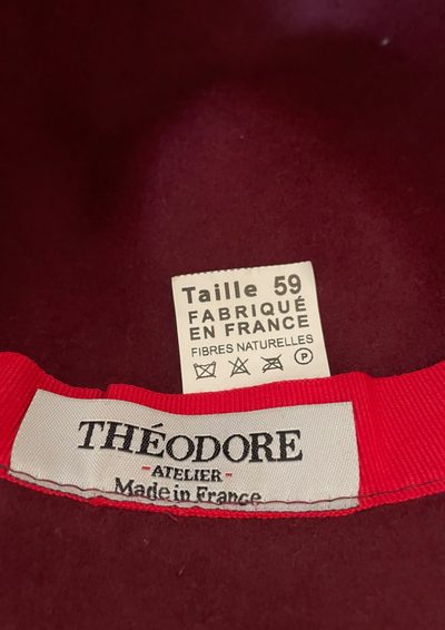 🎩 Chapeau bordeaux 🇫🇷 – Élégance made in France Taille 59