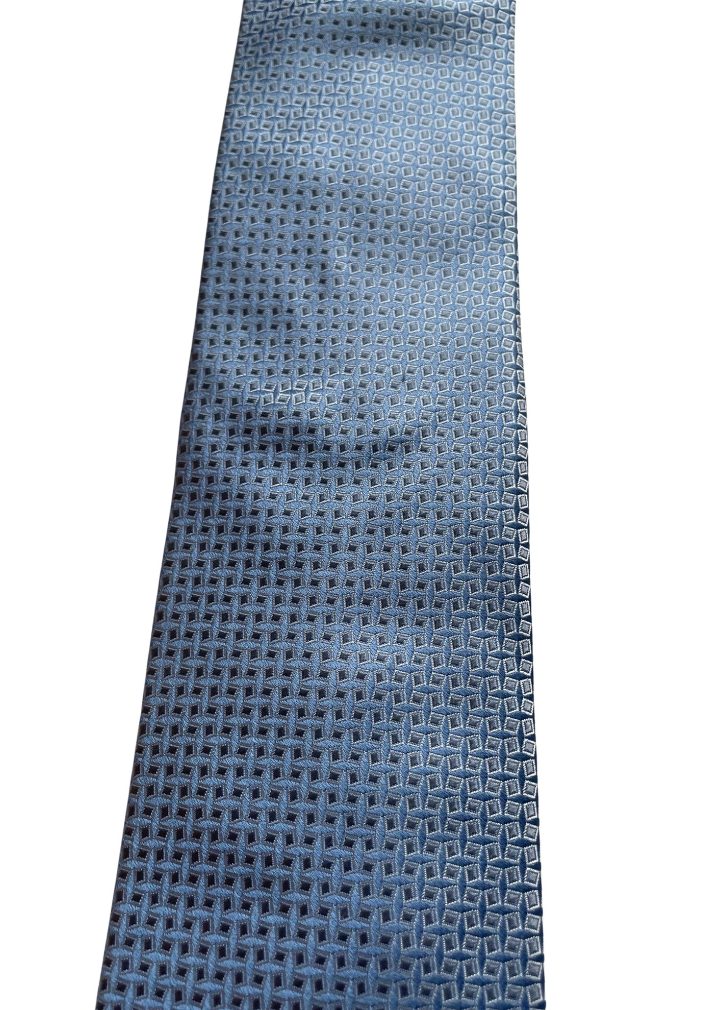 👔✨ Cravate bleue motif géométrique – Élégance & raffinement