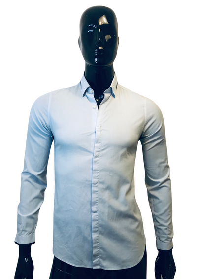 👔✨ Chemise Slim Fit Bleu Clair  - Taille XS