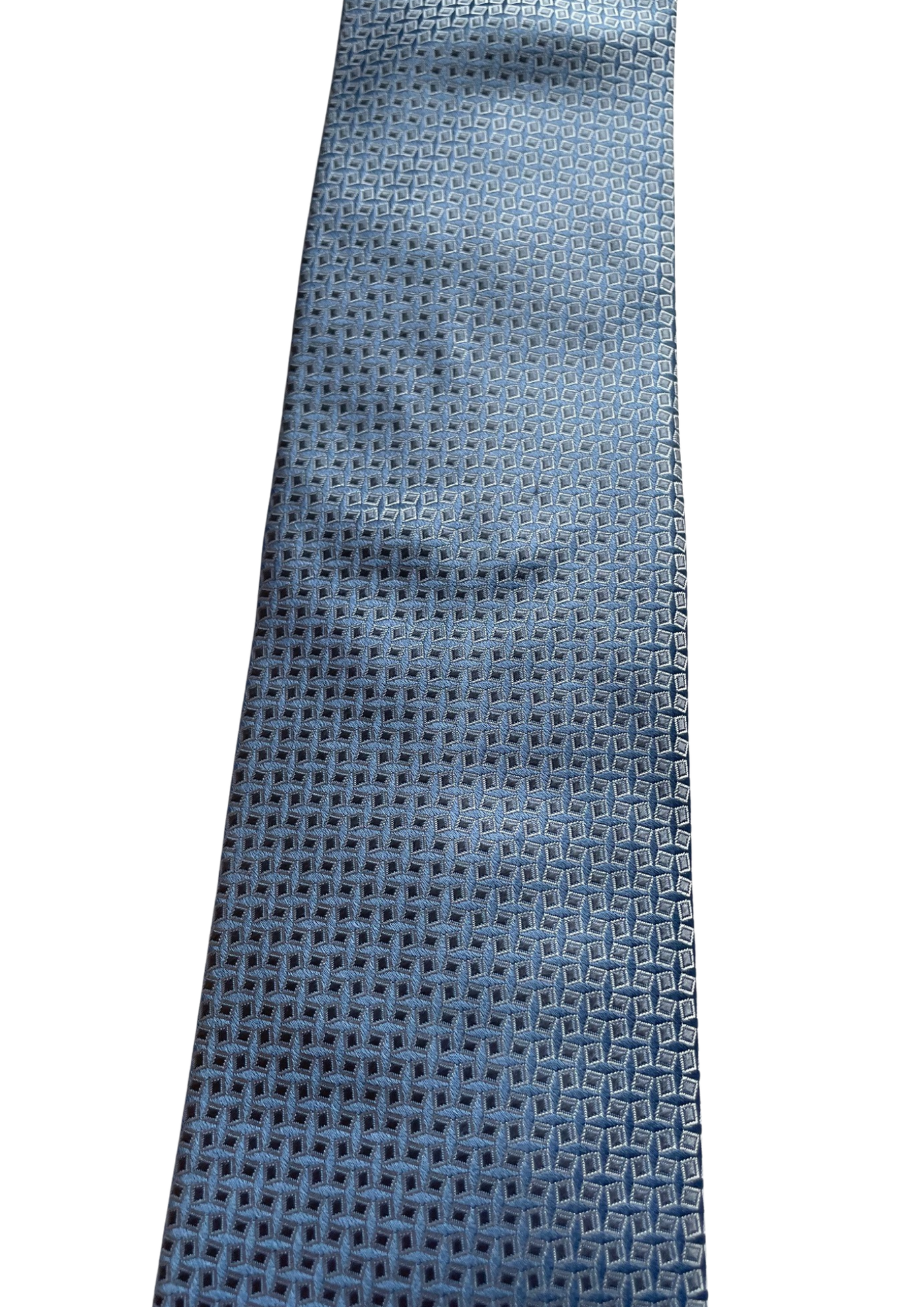👔✨ Cravate bleue motif géométrique – Élégance & raffinement
