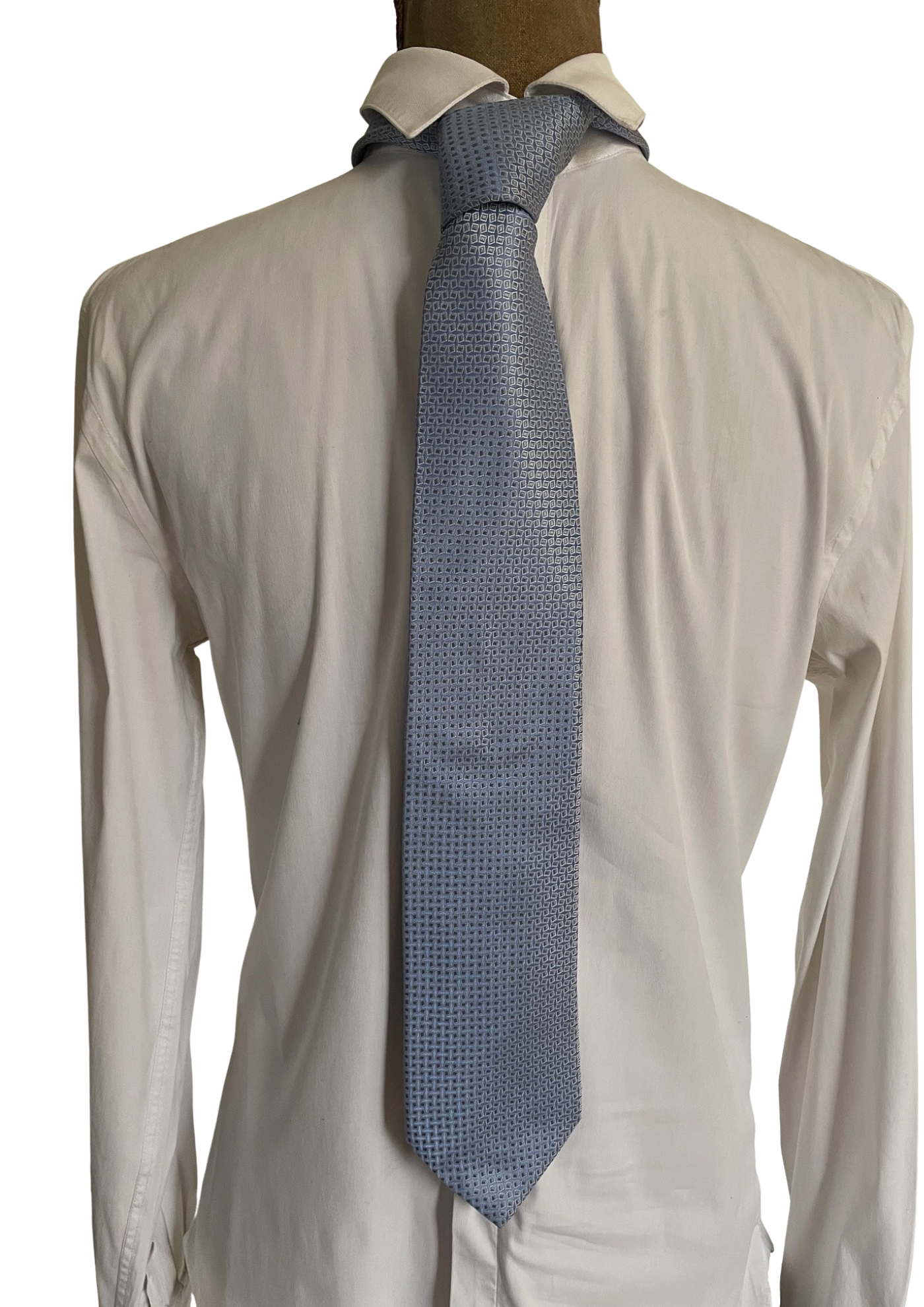 👔✨ Cravate bleue motif géométrique – Élégance & raffinement