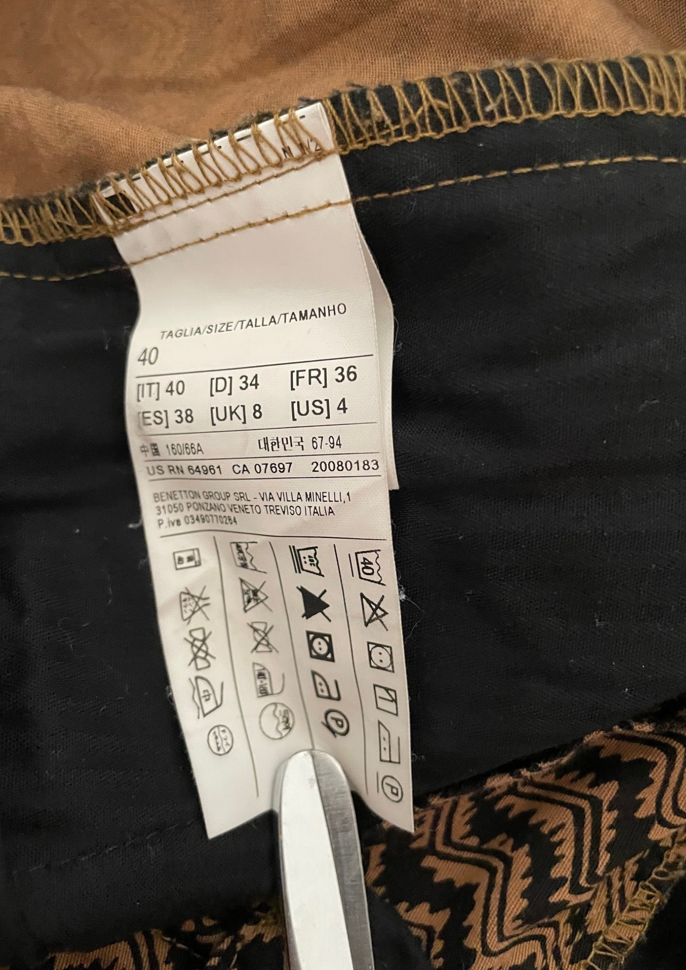 Pantalon Slim Imprimé Géométrique Taille 36 🌟