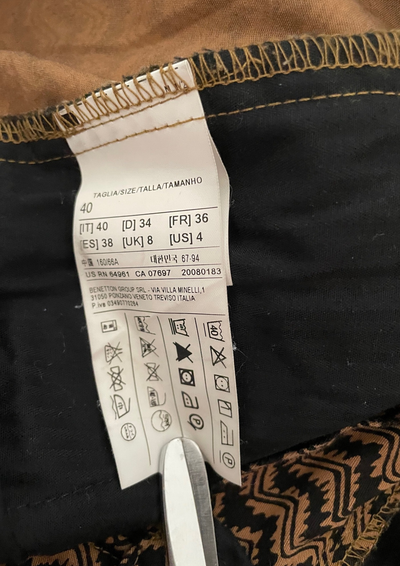 Pantalon Slim Imprimé Géométrique Taille 36 🌟
